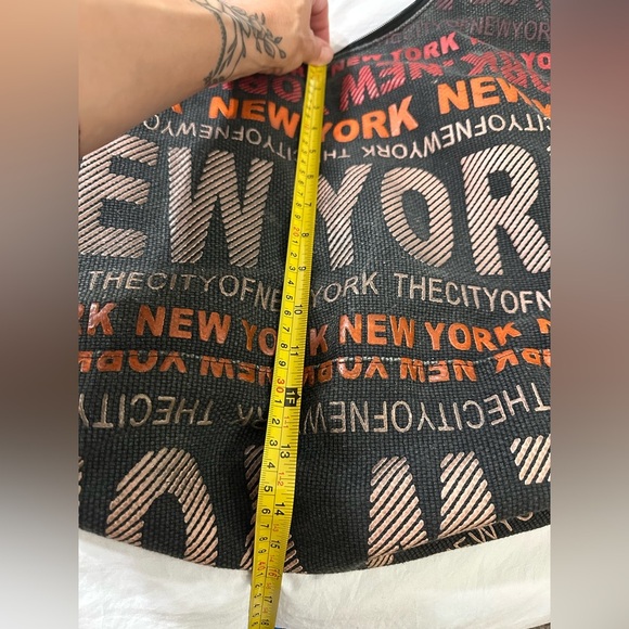 A327 Robin Ruth New York Large Canvas Graphic Hobo Bag Tote Closure Multicolor - Picture 3 of 8